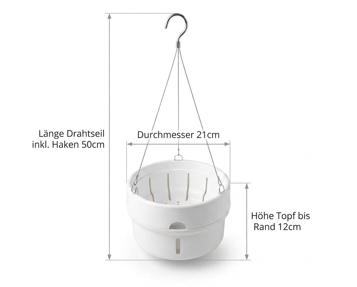 NatureHolic - Hanging JunglePot - selbstbewässernder Hängetopf 21 cm