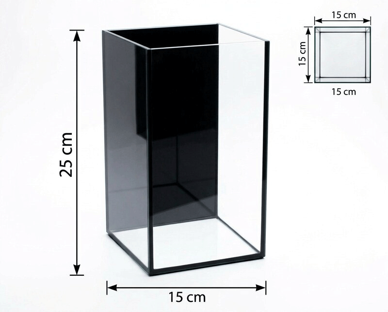 NatureHolic Black Wall - 5L Aquarium mit Rückwand aus schwarzem Glas