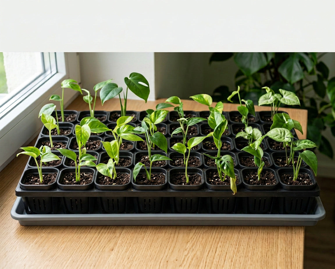 NatureHolic - JungleTray Large Schwarz - Anzuchtplatte mit 40 Töpfen