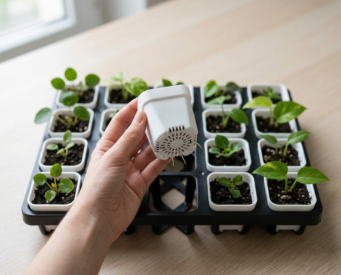 NatureHolic - JungleTray Small weiß - Anzuchtplatte mit 20 Töpfen