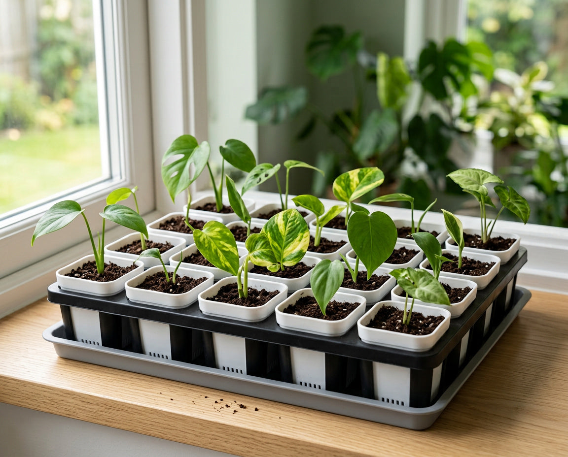 NatureHolic - JungleTray Small weiß - Anzuchtplatte mit 20 Töpfen