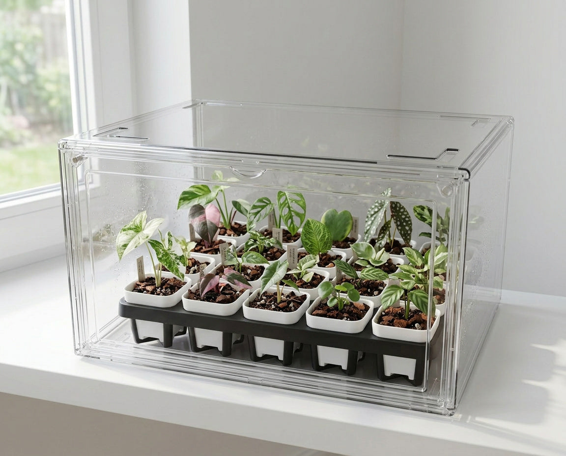 NatureHolic - JungleTray Small weiß - Anzuchtplatte mit 20 Töpfen
