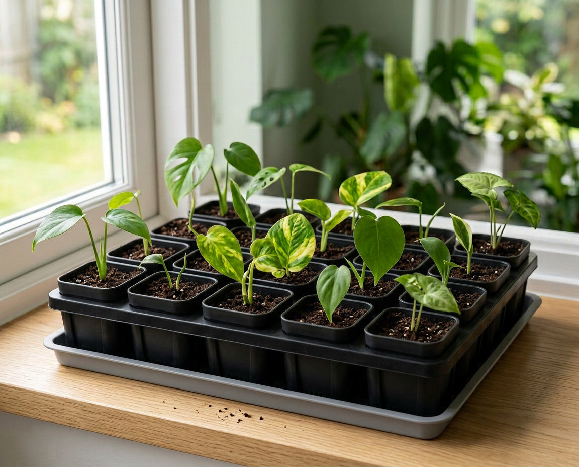 NatureHolic - JungleTray Small Schwarz - Anzuchtplatte mit 20 Töpfen