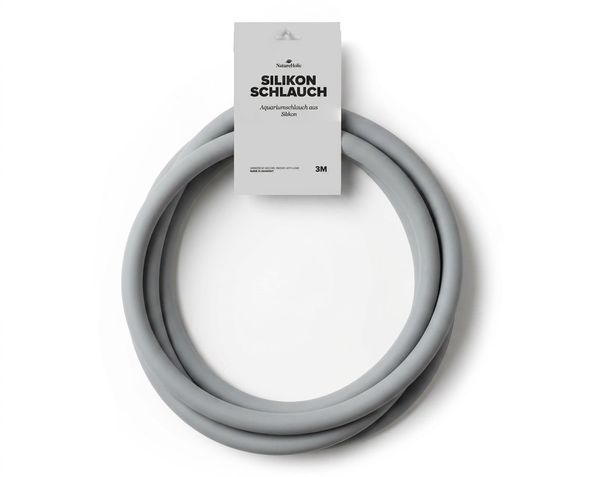 NatureHolic Silikon Aquarium Schlauch - Matt Grau - 16/22 mm - 3 m