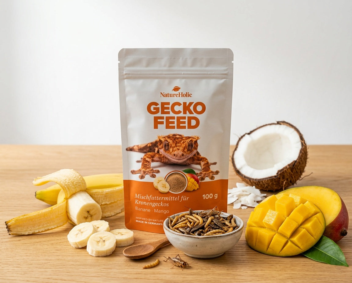 NatureHolic - GeckoFeed 100 g - Instant-Futterpulver für Kronengeckos