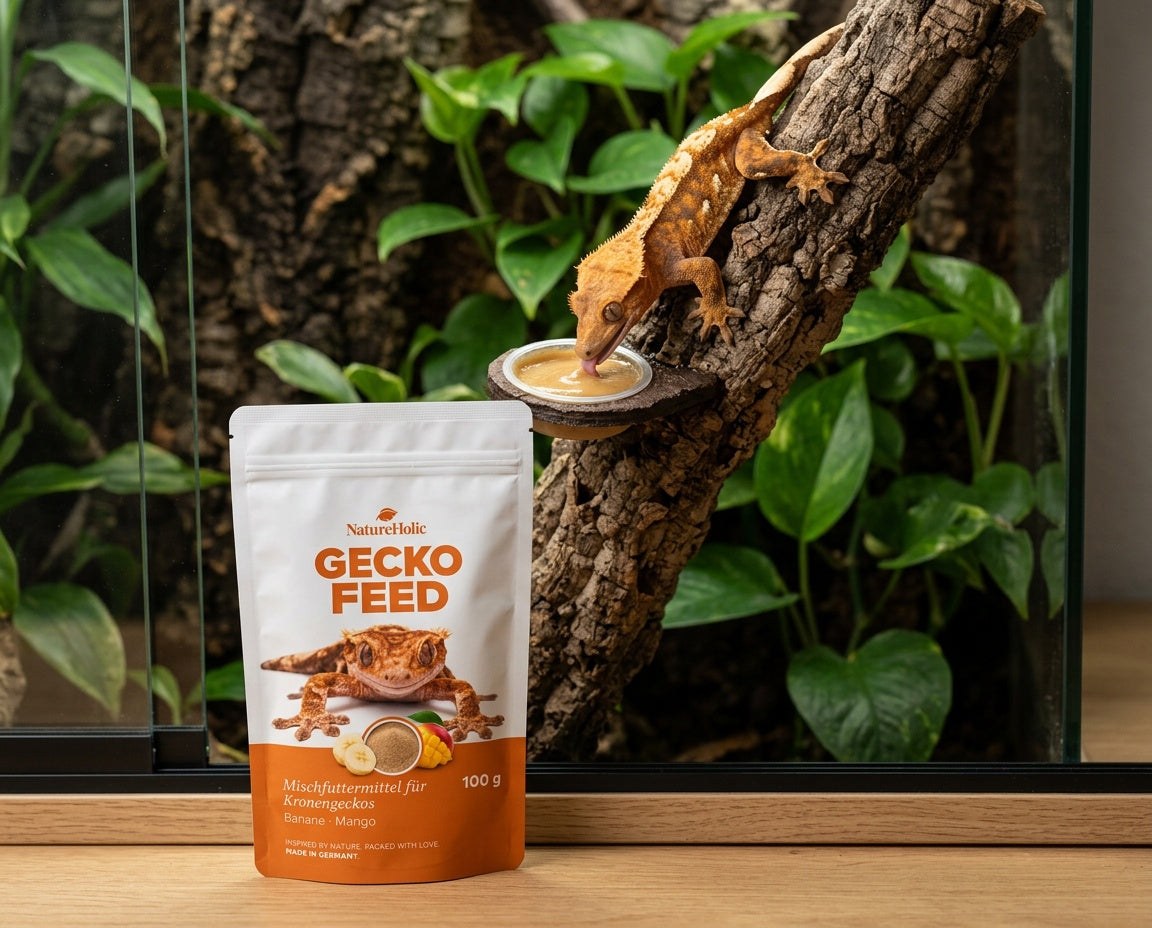 NatureHolic - GeckoFeed 100 g - Instant-Futterpulver für Kronengeckos