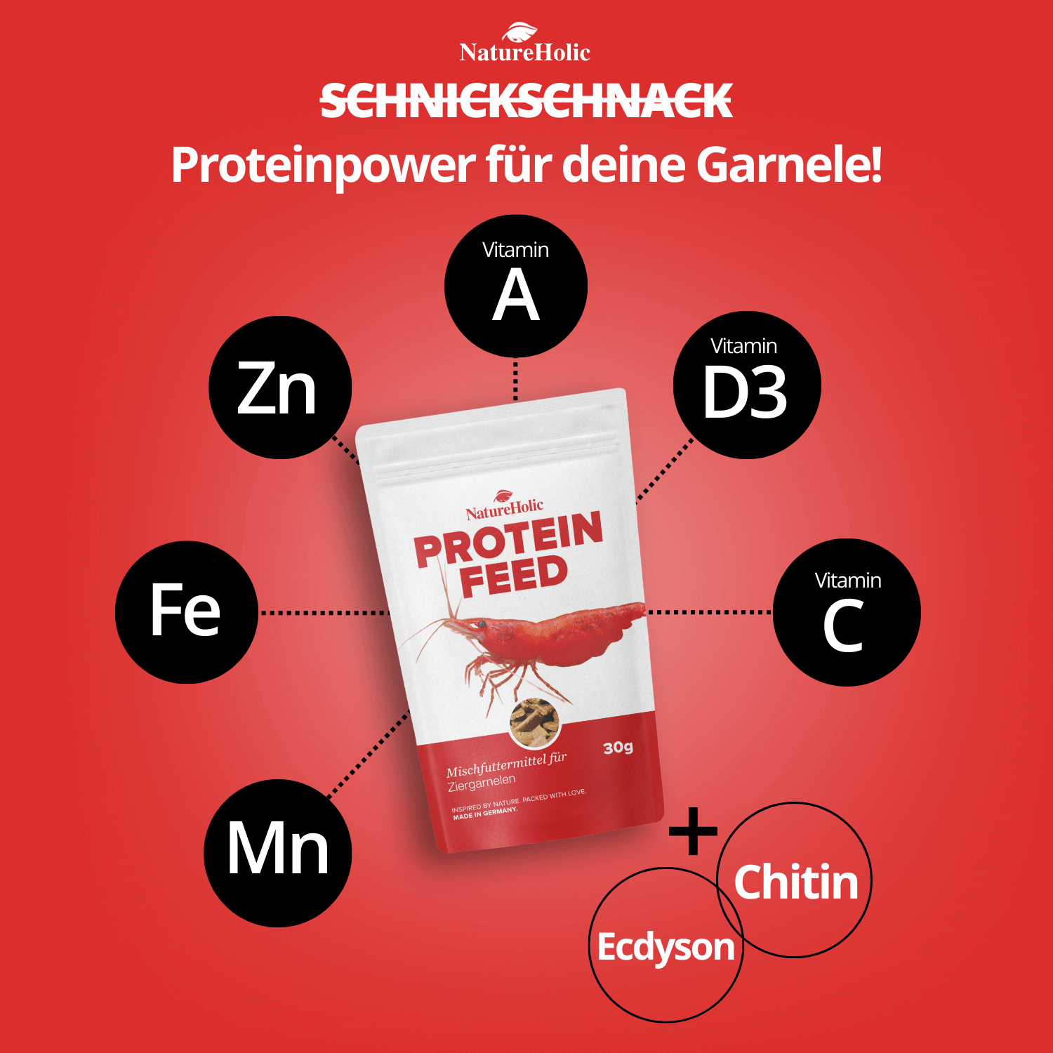 NatureHolic - Proteinfeed Garnelenfutter - 30g