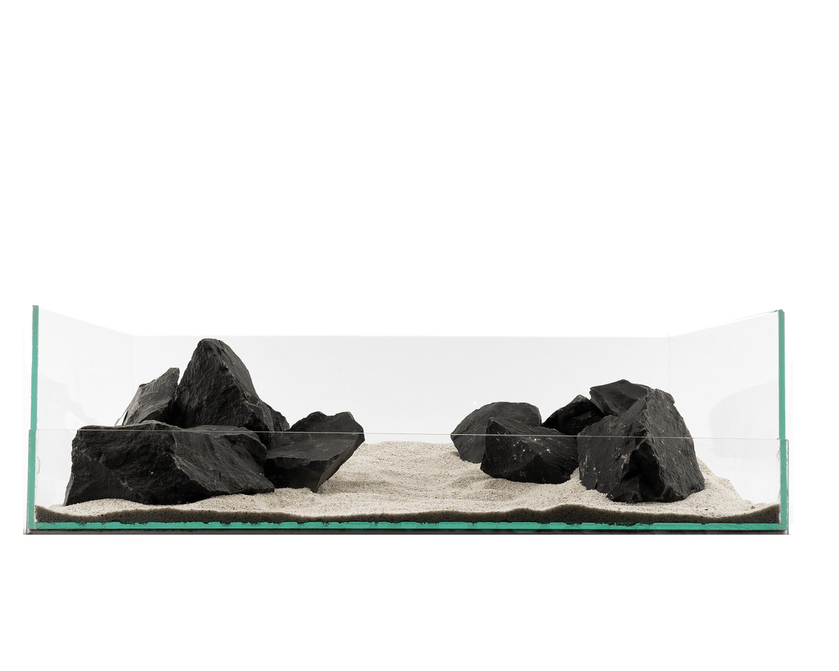 Schwarzer Felsen - Stein für Aquarium & Terrarium - 250g Bruch