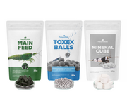 NatureHolic - Garnelen "Sorglos" Paket - Mainfeed - 30g / Mineralcube "Pure" - 47ml / ToxEx Balls - 47ml