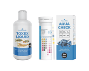 NatureHolic Aquarium Soforthilfe Wassertest Set - Toxex Liquid und 6-in-1 Teststreifen